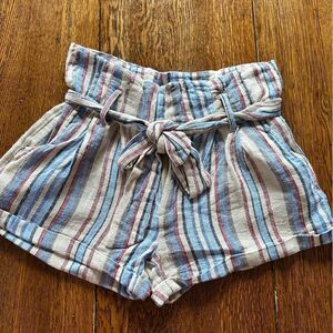 Sky and Sparrow striped linen Boho shorts. Size S